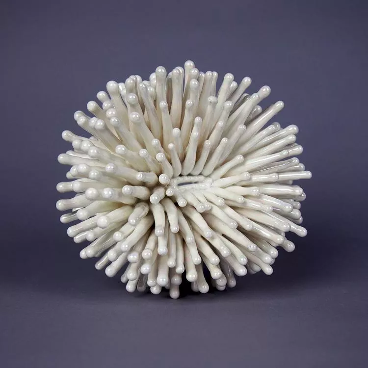 Perpetual Lophelia Pertusa, by Marguerita Hagan. Hand-built ceramic, 5.75 x 6.5 x 4in