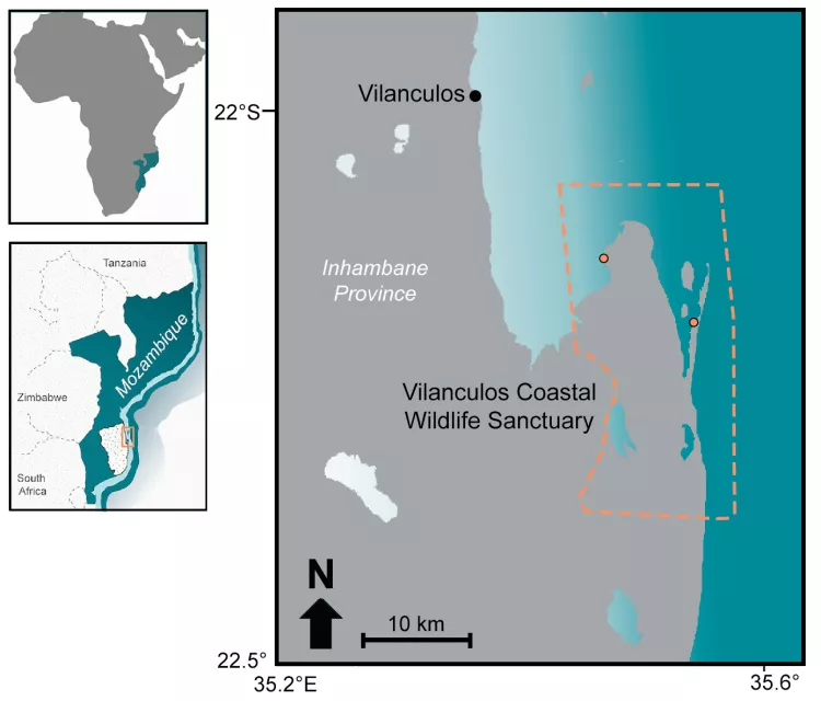 Map of Vilanculos Coastal Wildlife Sanctuary